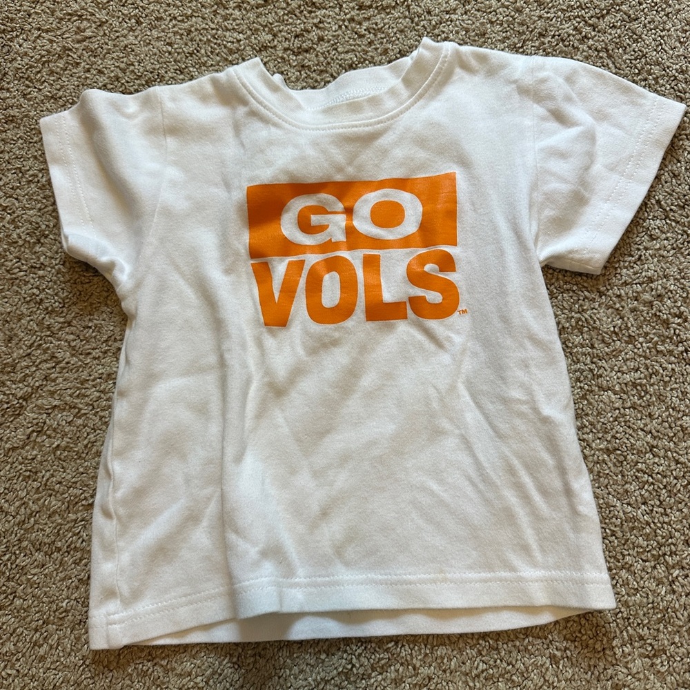 Kids White and Orange Graphic T-Shirt